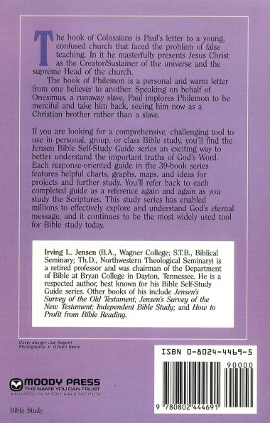 Colossians & Philemon- Jensen Bible Self Study Guide