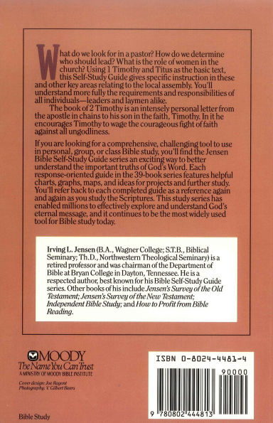 First & Second Timothy and Titus- Jensen Bible Self Study Guide
