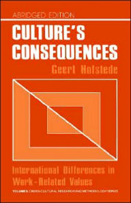 Title: Culture's Consequences: International Differences in Work-Related Values / Edition 1, Author: Geert Hofstede