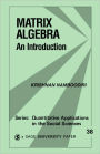 Matrix Algebra: An Introduction / Edition 1
