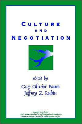 Culture and Negotiation: The Resolution of Water Disputes / Edition 1