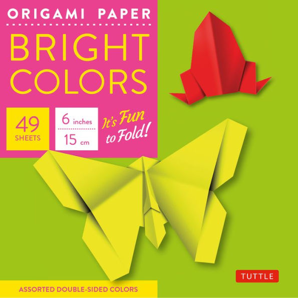 Origami Paper - Bright Colors - 6" - 49 Sheets: Tuttle Origami Paper: Origami Sheets Printed with 6 Different Colors: Instructions for Origami Projects Included