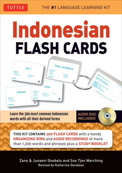 Indonesian Flash Cards: Learn the 300 most common Indonesian words with all their derived forms (Audio Included)