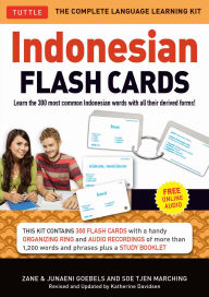 Title: Indonesian Flash Cards: Learn the 300 most common Indonesian words with all their derived forms (Audio Included), Author: Zane Goebel