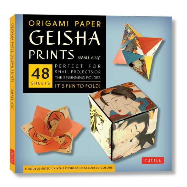 Origami Paper - Geisha Prints - Small 6 3/4" - 48 Sheets: Tuttle Origami Paper: Origami Sheets Printed with 8 Different Designs: Instructions for 6 Projects Included