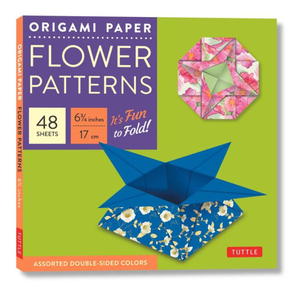 Origami Paper - Flower Patterns - 6 3/4