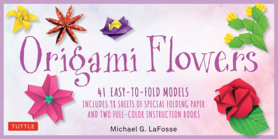 Origami Flowers Kit 41 Easy To Fold Models Includes 98 Sheets Of Special Origami Paper Kit With Two Origami Books Of 41 Projects Great For Kids