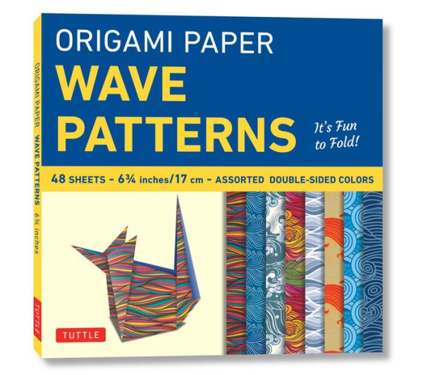 Origami Paper - Wave Patterns - 6 3/4 inch - 48 Sheets: Tuttle Origami Paper: Origami Sheets Printed with 8 Different Designs: Instructions for 8 Projects Included