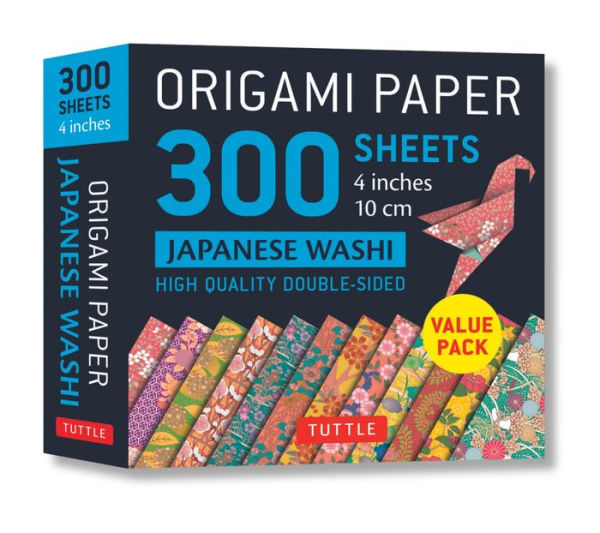 Origami Paper 300 sheets Japanese Washi Patterns 4" (10 cm): Tuttle Origami Paper: Double-Sided Origami Sheets Printed with 12 Different Designs