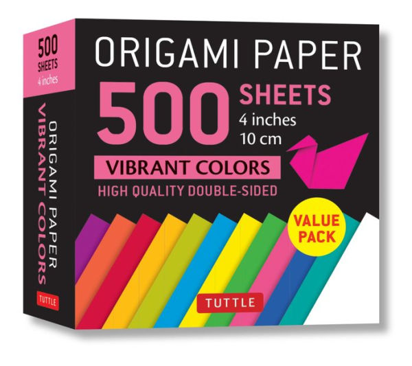 Origami Paper 500 sheets Vibrant Colors 4" (10 cm): Tuttle Origami Paper: Double-Sided Origami Sheets Printed with 12 Different Colors