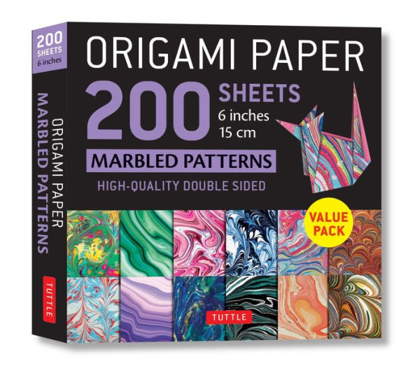 Origami Paper 200 sheets Marbled Patterns 6