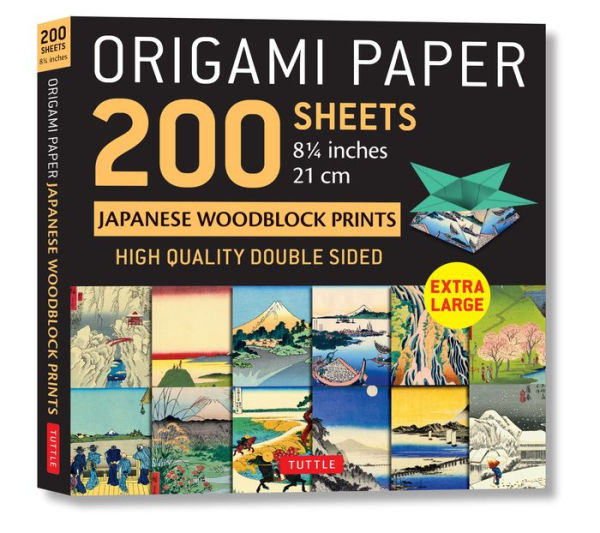 Origami Paper 200 sheets Japanese Woodblock Prints 8 1/4": Extra Large Tuttle Origami Paper: Double Sided Origami Sheets Printed with 12 Different Prints (Instructions for 6 Projects Included)