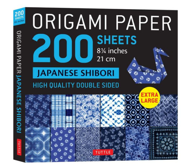 Origami Paper 200 sheets Japanese Shibori 8 1/4" (21 cm): Extra Large Tuttle Origami Paper: Double-Sided Sheets (12 Designs & Instructions for 6 Projects Included)