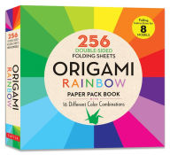 Title: Origami Rainbow Paper Pack Book: 256 Double-Sided Folding Sheets (Includes Instructions for 8 Models), Author: Tuttle Studio