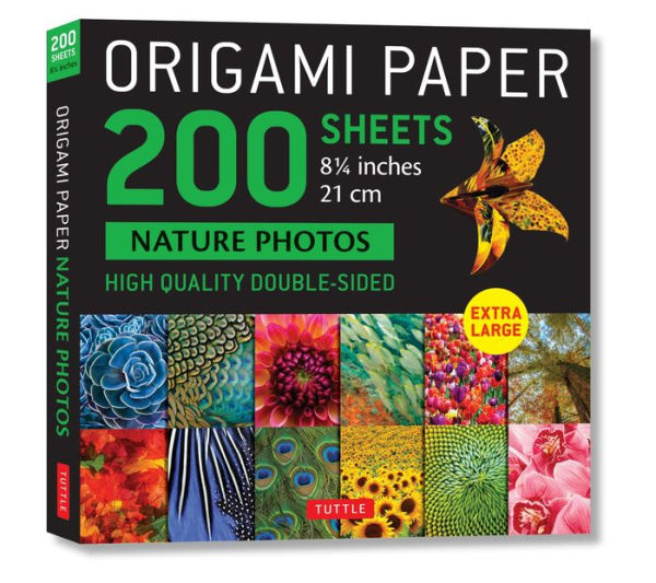 Origami Paper 200 sheets Nature Photos 8 1/4" (21 cm): Double-Sided Origami Sheets Printed with 12 Photographs (Instructions for 6 Projects Included)