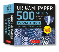 Title: Origami Paper 500 sheets Japanese Shibori 4 (10 cm): Tuttle Origami Paper: Double-Sided Origami Sheets Printed with 12 Different Blue & White Patterns, Author: Tuttle Studio
