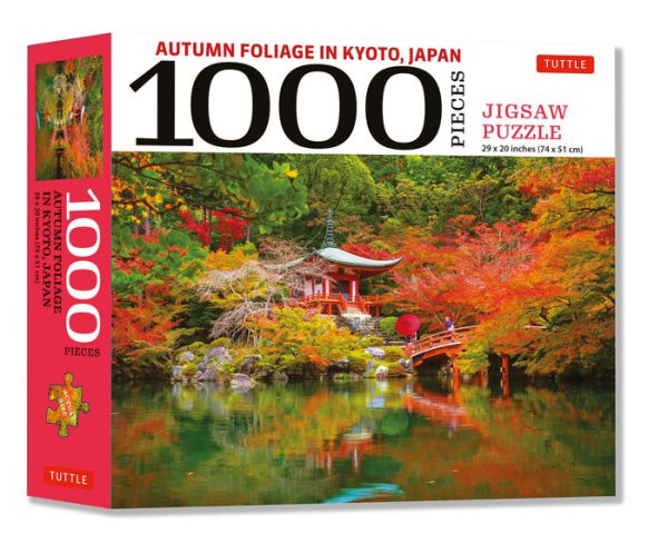 Autumn Foliage in Kyoto, Japan - 1000 Piece Jigsaw Puzzle: for Adults and Families - Finished Puzzle Size 29 x 20 inch (74 x 51 cm); A3 Sized Poster