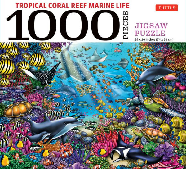 Tropical Coral Reef Marine Life - 1000 Piece Jigsaw Puzzle: Finished Size 29 in X 20 inch (73.7 x 50.8 cm)