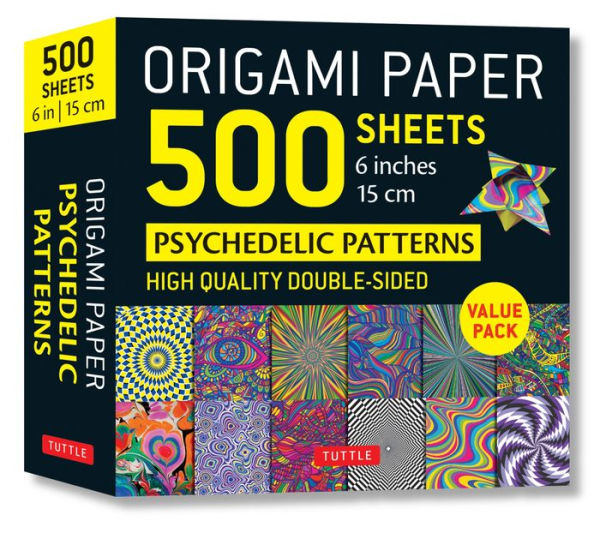 Origami Paper 500 sheets Psychedelic Patterns 6 (15 cm): Tuttle Origami Paper: Double-Sided Origami Sheets Printed with 12 Different Designs (Instructions for 5 Projects Included)
