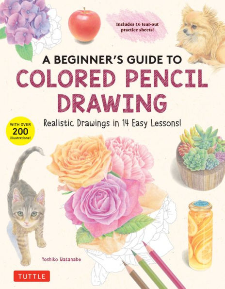 A Beginner's Guide to Colored Pencil Drawing: Realistic Drawings in 14 Easy Lessons! (With Over 200 illustrations)