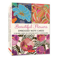 Title: Beautiful Flowers, 12 Embossed Note Cards: 12 Blank Cards in 6 Lovely Designs (2 Each) with 12 Patterned Envelopes in a Keepsake Box, Author: Tuttle Studio