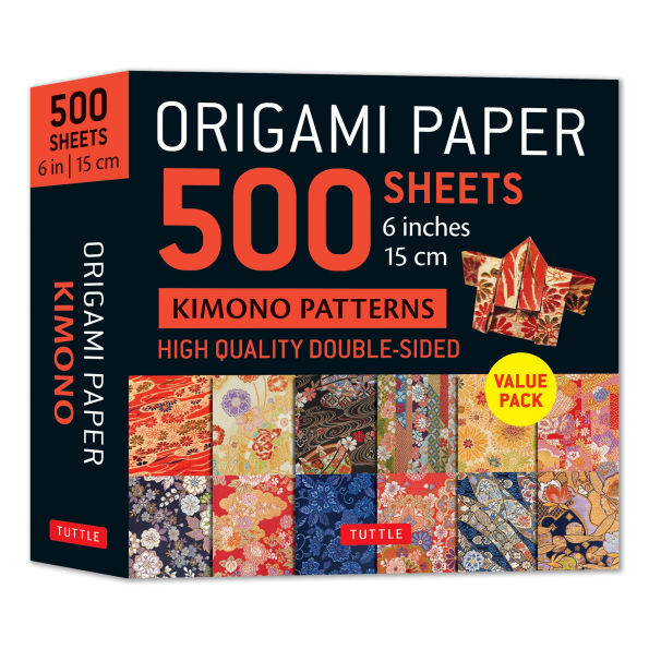 Origami Paper 500 sheets Kimono Flowers 6" (15 cm)