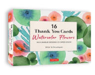 Title: 16 Thank You Cards Watercolor Flowers: 4 1/2 x 3 inch blank cards in 8 Lovely Designs (2 each) with 16 Envelopes, Author: Tuttle Studio