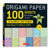 Title: Origami Paper 100 sheets Colorful Patterns 8 1/4 (21 cm): Extra Large Double-Sided Origami Sheets Printed with 12 Different Color Combinations (Instructions for 5 Projects Included), Author: Tuttle Studio