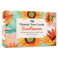 Title: 16 Thank You Cards, Sunflowers: 4 1/2 X 3 Inch Blank Cards in 8 Lovely Designs (2 Each) with 16 Envelopes, Author: Tuttle Studio