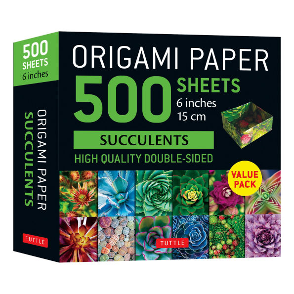 Origami Paper 500 sheets Succulents 6 (15 cm): Tuttle Origami Paper: Double-Sided Origami Sheets with 12 Different Photographs (Instructions for 6 Projects Included)