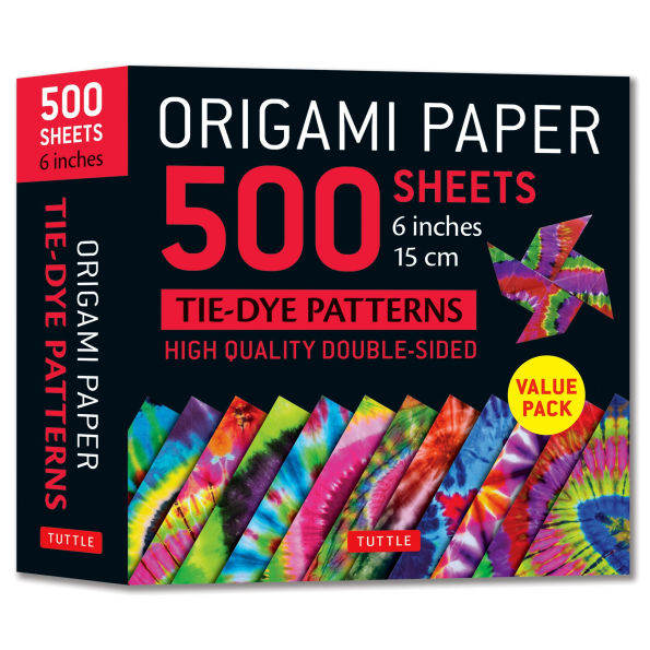 Origami Paper 500 sheets Tie-Dye Patterns 6" (15 cm): Tuttle Origami Paper: Double-Sided Origami Sheets Printed with 12 Designs (Instructions for 6 Projects Included)