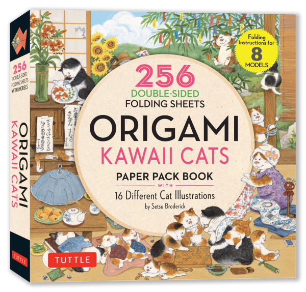 Origami Kawaii Cats Paper Pack Book: 256 Double-Sided Folding Sheets (Includes Instructions for 8 Models)