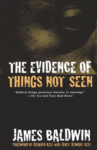 Book cover, The Evidence of Things Not Seen, nonfiction by James Baldwin