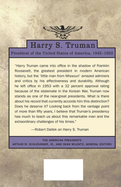 Harry S. Truman (American Presidents Series)