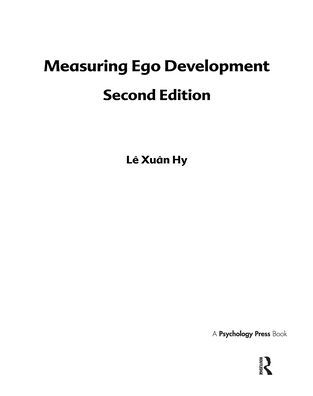 Measuring Ego Development / Edition 2