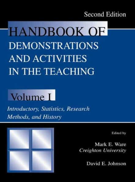 Handbook of Demonstrations and Activities in the Teaching of Psychology: Volume I: Introductory, Statistics, Research Methods, and History / Edition 2