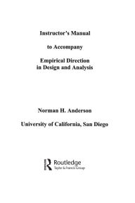 Title: Empirical Direction in Design and Analysis, Author: Norman H. Anderson