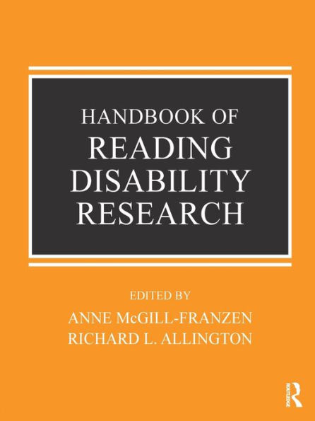 Handbook of Reading Disability Research / Edition 1