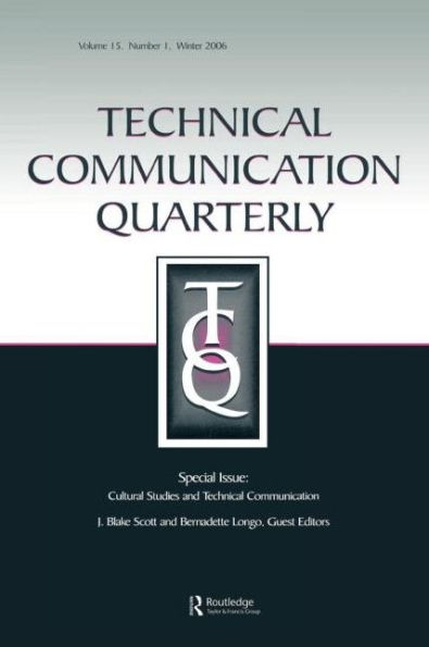 Cultural Studies And Technical Communication Tcq V15#1