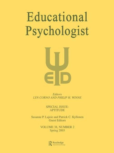 Aptitude: A Special Issue of Educational Psychologist