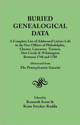 Buried Genealogical Data By Kenneth Scott Kenn Stryker Rodda