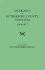 Marriages of Rutherford County, Tennessee, 1804-1872