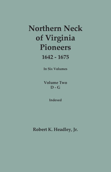 Northern Neck of Virginia Pioneers