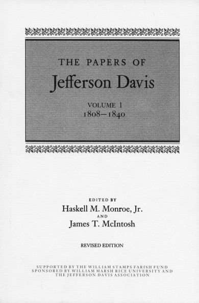 The Papers of Jefferson Davis: 1808-1840