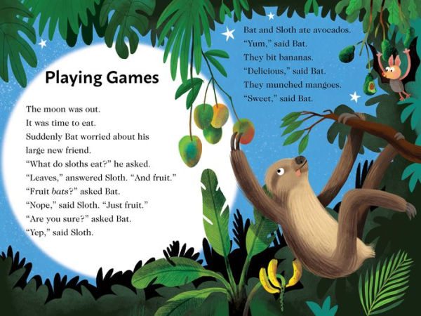 Bat and Sloth Hang Around (Bat and Sloth: Time to Read, Level 2)