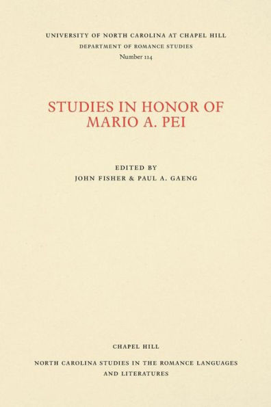 Studies in Honor of Mario A. Pei