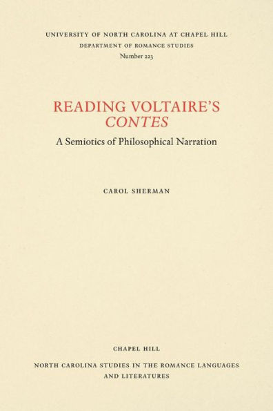 Reading Voltaire's Contes: A Semiotics of Philosophical Narration