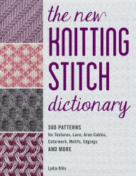 Free audiobook downloads free The New Knitting Stitch Dictionary: 500 Patterns for Textures, Lace, Aran Cables, Colorwork, Motifs, Edgings and More 9780811771986 by Lydia Klos, Lydia Klos iBook