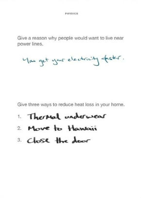 F In Exams The Very Best Totally Wrong Test Answers Unique Books Humor Books Funny Books For Teachers By Richard Benson Paperback Barnes Noble