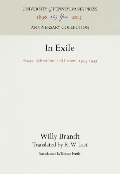 In Exile: Essays, Reflections, and Letters, 1933-1947